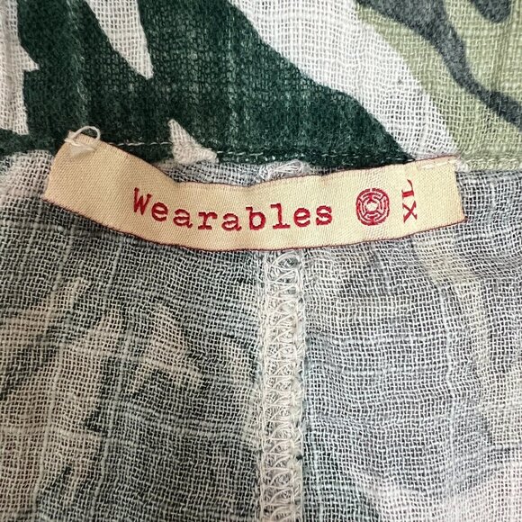 XCVI Wearables Shorts Womens‎ XL Green Camo Drawstring Cotton Pockets Casual - Picture 7 of 13